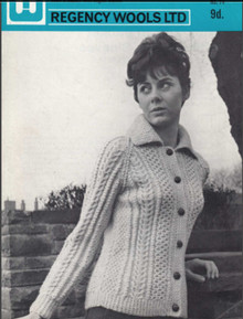 Ladies Vintage Raglan Sleeve Detail Cardigan
