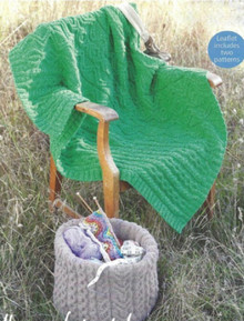 Vintage Aran Throw and Basket 