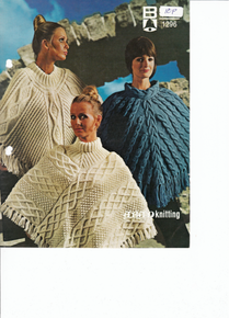 Vintage Ladies Aran Ponchos