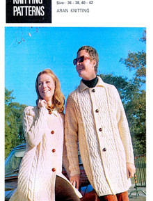 Unisex Vintage Aran Coat