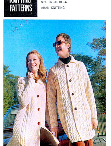 Unisex Vintage Aran Coat