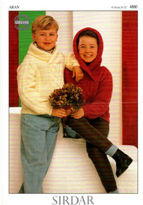 Vintage Children's Hooded and Shawl Neck Aran Sweaters