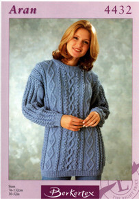 Vintage Aran Tunic Sweater 