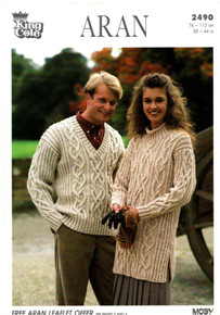 Vintage Aran V- Neck Sweater and Round Neck Tunic
