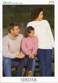 Vintage Family Aran Crew Neck, Polo Neck and Turtle Neck Sweater 