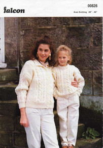 Vintage Mother and Daughter Aran Cardigan