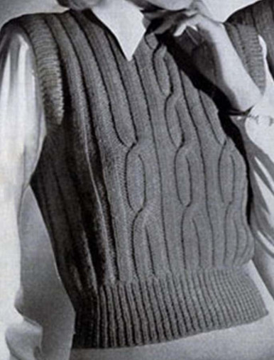 Large Cable Sleeveless