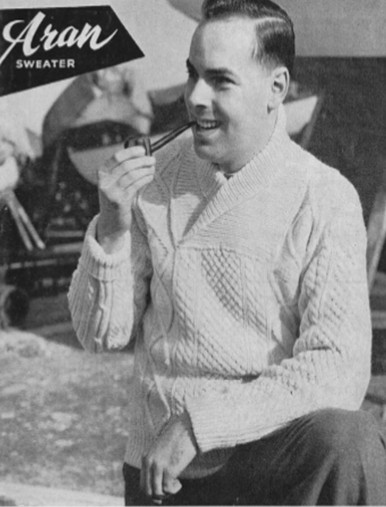 Men's Vintage Shawl Neck Sweater