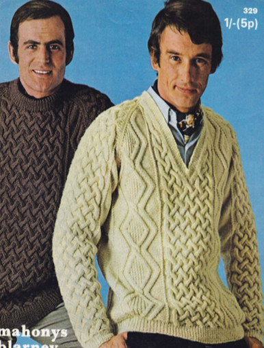 Men's Vintage Crew Neck - V Neck Sweaters