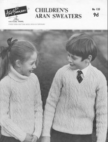 Children's Polo and V Neck Aran Sweater