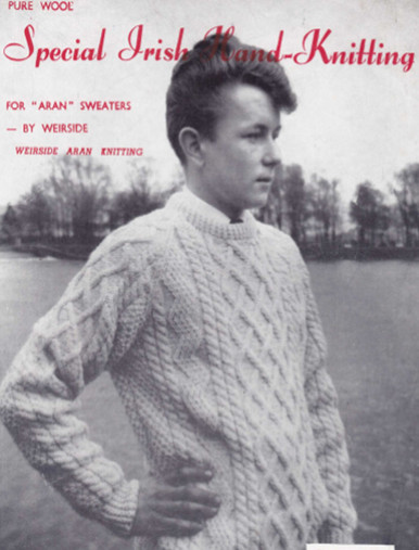 Children's Vintage Hand-knit Cable Sweater