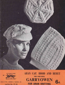 Vintage Aran Cap, Hood and Beret