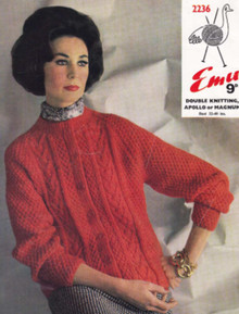 Vintage Ladies Colored Aran Jacket