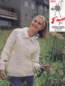 Vintage Ladies Chunky Knit Cardigan