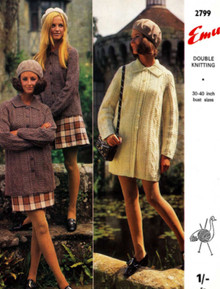 Vintage Ladies Aran Knit Coatigan