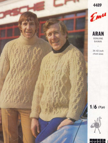 Vintage Mens Cable Crew & Turtleneck Sweater