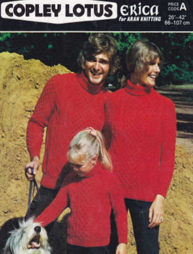 Vintage Aran Family Turtleneck Sweaters