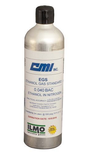 34 Liter Ethanol Gas Standard 0.040 BAC - Aluminum