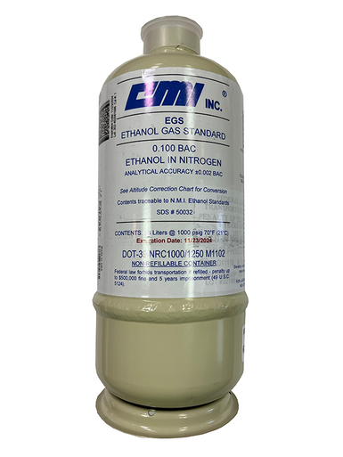 58 Liter Ethanol Gas Standard 0.100 BAC