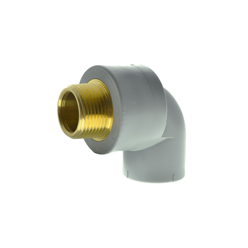 1" Socket Fusion x 1/2" MPT Male Threaded 90 Degree Elbow Lead Free Brass  ND 32mm PP-RCT - PPR SUPPLY
