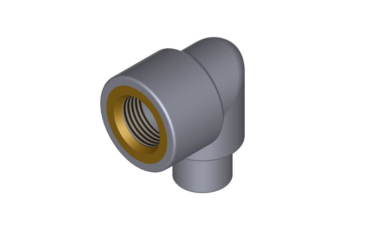 1/2 Socket Fusion Street 90 Degree Elbow Female Threaded with Lead Free  Brass ND 20mm PP-RCT - PPR SUPPLY