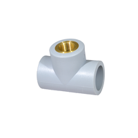 Female Threaded Socket Fusion Tee with Lead Free Brass