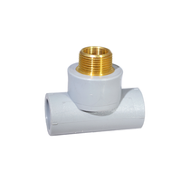 Male Threaded Socket Fusion Tee with Lead Free Brass