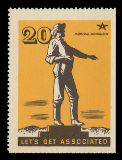 Associated Oil Company Poster Stamps of 1938-9 - # 20, Marshall Monument