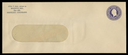U.S. Scott # U 481b/20-WINDOW, UPSS #2158/33 1925 1 ½c Franklin, purple (error) on white, Die 1 - Mint (See Warranty)