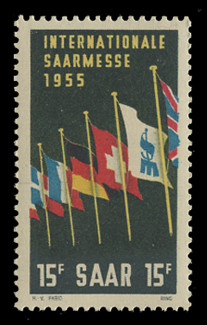 SAAR Scott # 255, 1955. International Fair at Saarbrucken