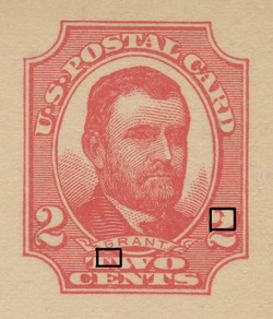 U.S. Scott # UX  25T2, UPSS #S35Bb-1 1911 2c Ulysses S. Grant, red on buff, Type 2 - Mint Postal Card (See Warranty)