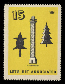 Associated Oil Company Poster Stamps of 1938-9 - # 15, Astor Column