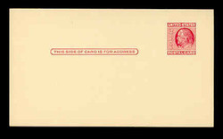 U.S. Scott # UX  38/UPSS #S54B, 1951 2c Benjamin Franklin, carmine rose on buff, Type 2 - Mint Postal Card (See Warranty)