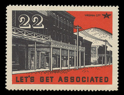 Associated Oil Company Poster Stamps of 1938-9 - # 22, Virginia City