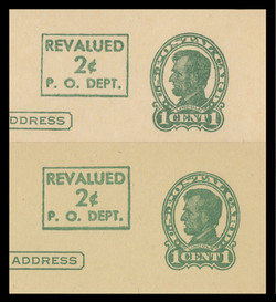 USA Scott # UX  42/UPSS #S59aYBH3, 1952 2c on 1c Abraham Lincoln (UX28), green on yellow buff, Head 3 - Mint Postal Card (See Warranty)