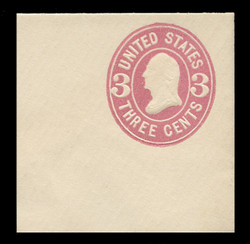 USA Scott # U  58, 1864-5 3c Washington, Scott Die U21, pink on white - Mint Full Corner