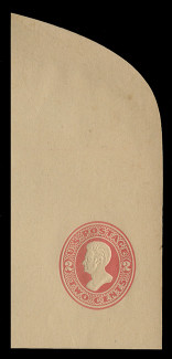 USA Scott # U 148, 1874-86 2c Jackson, Scott Die U40, vermilion on manila - Mint Full Corner