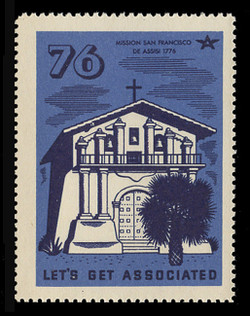 Associated Oil Company Poster Stamps of 1938-9 - # 76, Mission San Francisco de Assisi