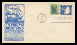 U.S. Scott #U549 4c Old Ironsides Envelope First Day Cover.  Anderson cachet, BLUE variety.