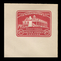 U.S. Scott # U 525a, 1932 2c Washington Bicentennial, Die 2 - Mint Full Corner