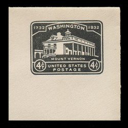 U.S. Scott # U 527, 1932 4c Washington Bicentennial - Mint Full Corner