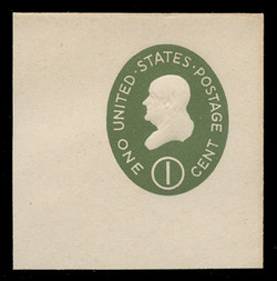 U.S. Scott # U 532b, 1950 1c Franklin, Die 3 - Mint Full Corner