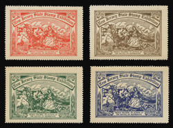 1935 New Jersey State Stamp Exhibition, Perforated -  Set of 4