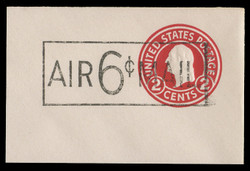 U.S. Scott # UC  8 1945 6c on 2c (U429) Washington, Die 1 - Mint Full Corner