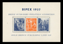 1937 BIPEX Philatelic Exhibition Souvenir Sheets -  Perforated