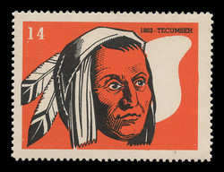 Chicagoland Poster Stamps of  1938 - # 14 Tecumseh, 1803