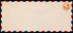 U.S. Scott # UC  3 1934 6c Plane, Orange Background, Die 2a, with Border - Mint Envelope, UPSS Size 23