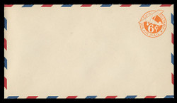 U.S. Scott # UC  4 1942 6c Plane, Orange Background, Die 2b, with Border - Mint Envelope, UPSS Size 13