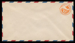 U.S. Scott # UC  6 1942 6c Plane, Orange Background, Die 3, with Border - Mint Envelope, UPSS Size 13