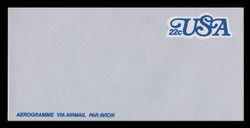 U.S. Scott # UC 51 1978 22c U.S.A., Blue - Mint Air Letter Sheet
